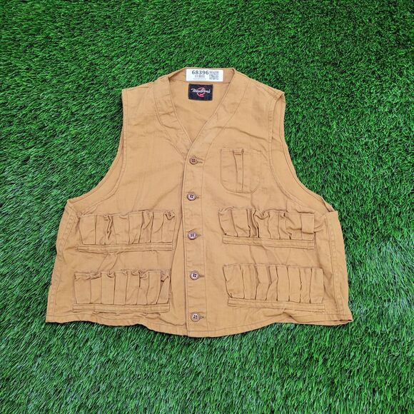 Vintage 90s Hunting Western Vest Small 20x19 Brown - Picture 1 of 8